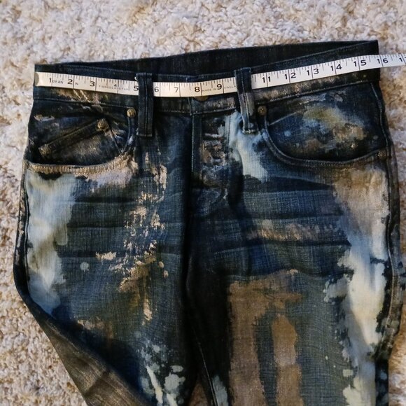 Rock & Republic Jeans Mens Size 31X34 Multi Colour DUCE Skinny Cut Fit Denim Y2K - Picture 7 of 12